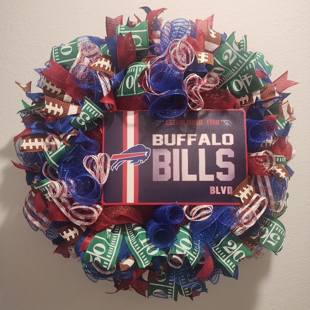 Handmade Buffalo Bills Wreath